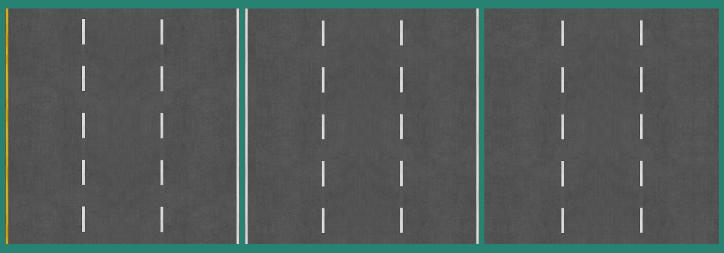 Original and modified textures used to evaluate lane detection